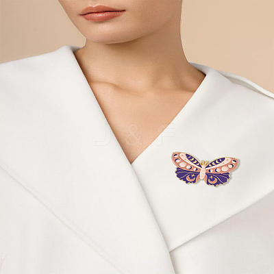 1Pc Butterfly Enamel Pins JEWB-LP0004-31B-1