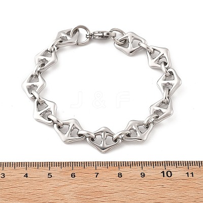 304 Stainless Steel Mariner Link Chain Bracelets for Women BJEW-F488-02P-1