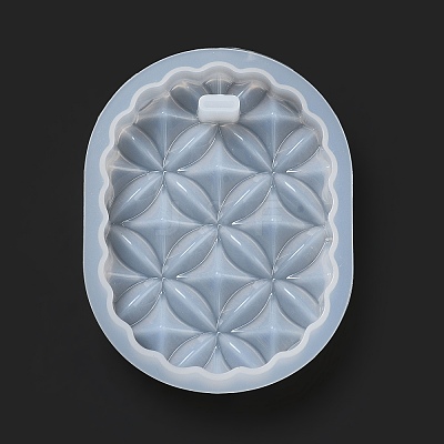 DIY Embossed Flower Pattern Pendant Silicone Molds DIY-G079-01D-1