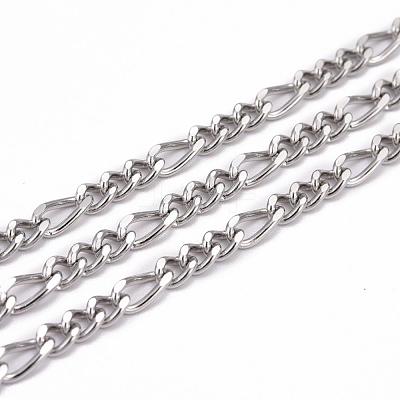Tarnish Resistant 304 Stainless Steel Figaro Chains CHS-K001-82-1