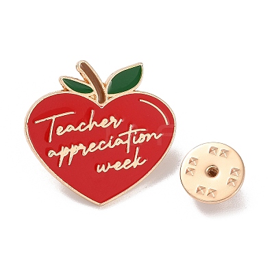Teacher's Day Theme Rack Plating Light Gold Alloy Brooches JEWB-Z016-01KCG-25-1