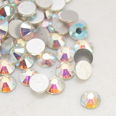 Glass Flat Back Rhinestone RGLA-C002-SS4-101-1