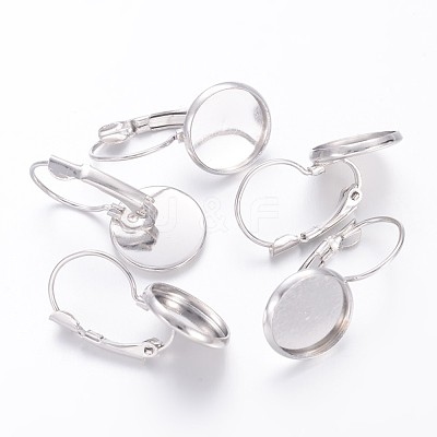 Brass Leverback Earring Findings KK-H023-N-NF-1