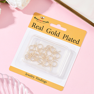 15 Sets Brass Toggle Clasps KK-BBC0021-12-1
