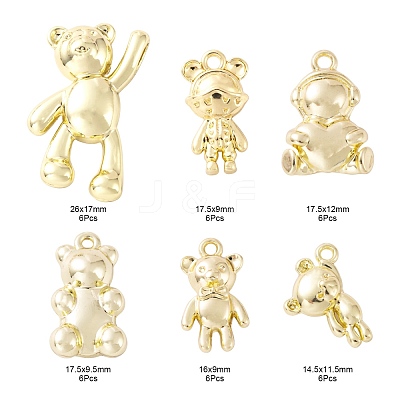 36Pcs 6 Style Alloy Pendants FIND-LS0001-72-1