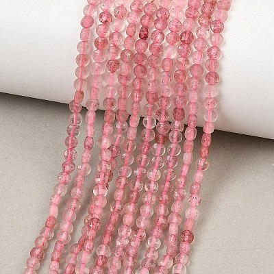 Natural Strawberry Quartz Beads Strands GG-NH0007-B02-01-1