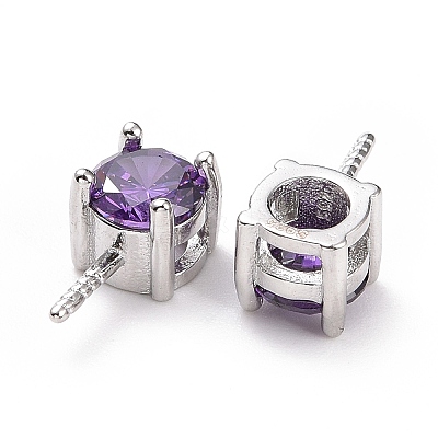 Rhodium Plated 925 Sterling Silver Peg Bails STER-D035-47P-07-1
