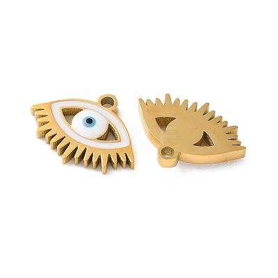 Evil Eye Themes 304 Stainless Steel Enamel Pendants STAS-B100-02G-03-1