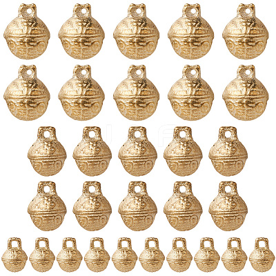 30Pcs 3 Styles Brass Bell Pendants KKB-CN0001-01-1