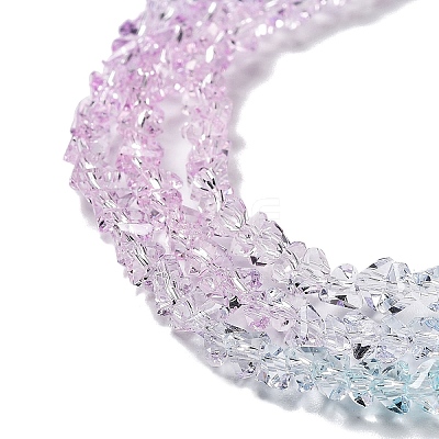 Transparent Glass Bead Strands GLAA-H023-03L-1