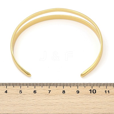 Hollow Out 304 Stainless Steel Cuff Bangles for Women BJEW-Z097-04G-1