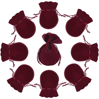 20Pcs Gourd Velvet Drawstring Bags TP-BBC0001-07B-05-1