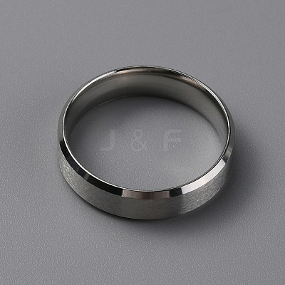 Matte Style 304 Stainless Steel Wide Band Finger Rings for Women Men RJEW-WH0009-14F-P-1