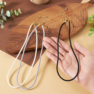3Pcs 3 Colors 3MM Nylon Milan Cord Necklace Making NJEW-TA0001-23-1