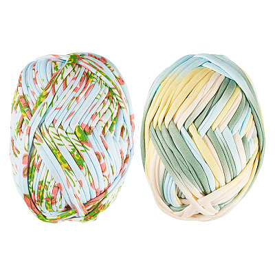 2 Skeins 2 Styles Super Soft Polyester Yarn OCOR-TA0003-70-1