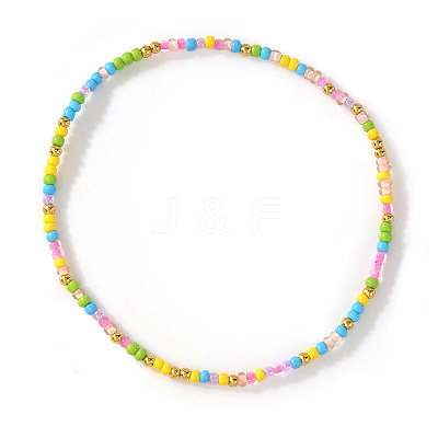 Glass Seed Round Beaded Stretch Bracelets for Women ZV9716-3-1