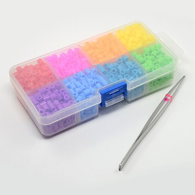 1Box 5mm Tube PE DIY Melty Beads Fuse Beads DIY-X0056-1