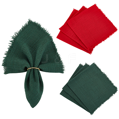 6Pcs 2 Colors Square Cotton Table Runner DIY-GA0007-08-1