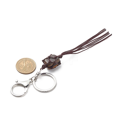 7Pcs Gemstone Tassel Keychains KEYC-JKC00419-1