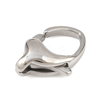 316 Stainless Steel Lobster Claw Clasps STAS-C154-02B-P-1