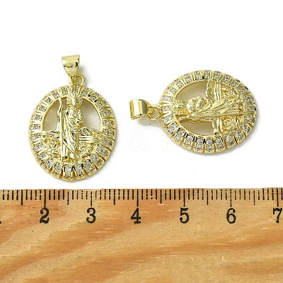 Brass Micro Pave Cubic Zirconia Pendants KK-H472-53H-G-1