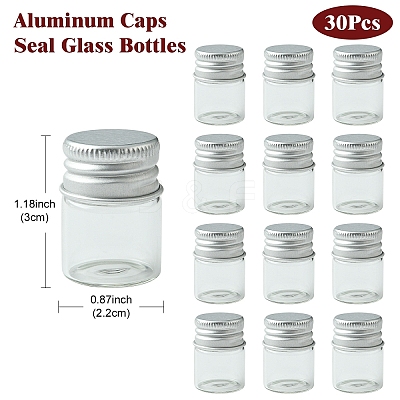 30Pcs Empty Glass Bead Storage Tubes AJEW-YW0001-16A-1