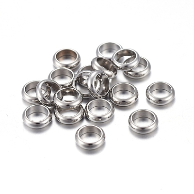 Tarnish Resistant 201 Stainless Steel Spacer Beads STAS-K200-07P-G-1