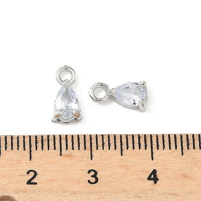 Brass Micro Pave Cubic Zirconia Pendants KK-D386-11P-1