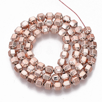 Electroplated Non-magnetic Synthetic Hematite Beads Strands G-S365-003A-1