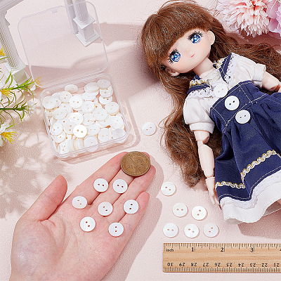 100Pcs Shell Buttons FIND-WR0012-85-1