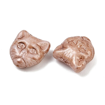 Czech Pressed Glass Beads GLAA-I061-04B-1