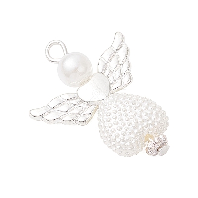 ABS Plastic Imitation Pearl Pendants PALLOY-JF04061-01-1