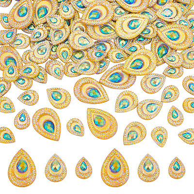 120Pcs 3 Style Opaque Resin Cabochons CRES-GA0001-08-1