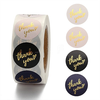 1 Inch Thank You Theme Self-Adhesive Paper Stickers X-DIY-K027-B03-1