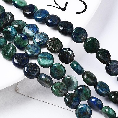Natural Chrysocolla and Lapis Lazuli Beads Strands X-G-N330-032B-01-1