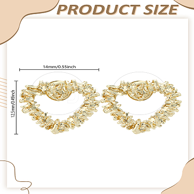 1Pair Zinc Alloy Stud Earrings EJEW-LP0008-023G-1