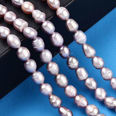 Natural Cultured Freshwater Pearl Beads Strands PEAR-N012-04O-1