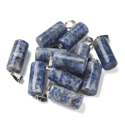 Natural Blue Spot Jasper Pendants G-B127-17P-03-1