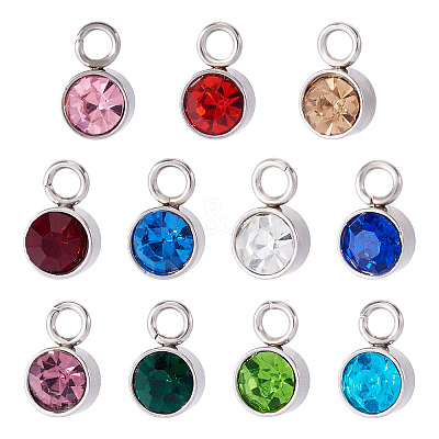 10Pcs Glass Rhinestone Charms STAS-TA0003-26B-1