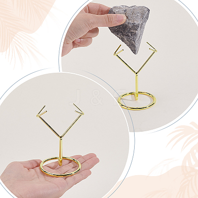 Alloy Mineral Stone Display Holder ODIS-WH0030-239LG-1