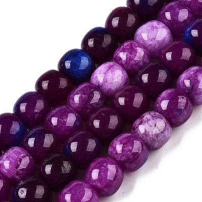Dyed Natural White Jade Beads Strands G-T138-D26-1