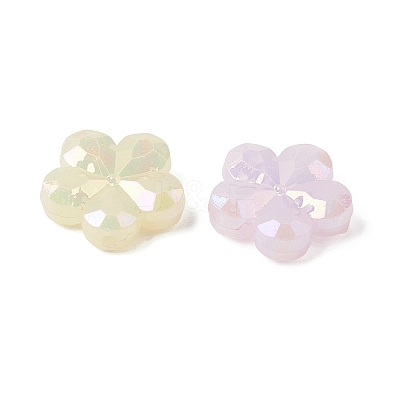 UV Plating Opaque Acrylic Beads OACR-G058-17C-1