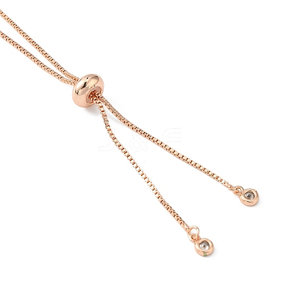 Rack Plating Brass Box Chain Slider Bracelets MAK-YW0001-04RG-1