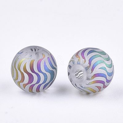 Electroplate Glass Beads X-EGLA-S178-02E-1