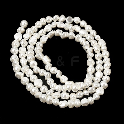 Electroplated Shell Pearl Beads Strands BSHE-B008-06A-1