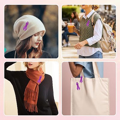 100Pcs Awareness Ribbon Nylon Lapel Pin Backs for Backpack Clothes JEWB-GL0001-03B-1