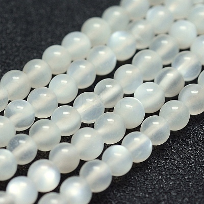 Natural White Moonstone Beads Strands G-P342-02A-4mm-AA-1