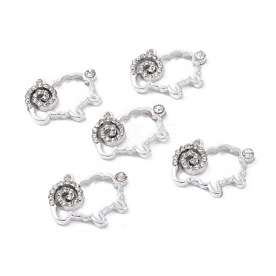 Alloy Crystal Rhinestone Pendants ALRI-C008-26P-1