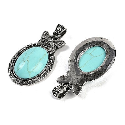 Synthetic Turquoise Pendants G-I370-09AS-02-1