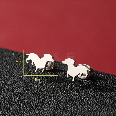 Non-Tarnish Stainless Steel Stud Earrings PW-WG88127-22-1
